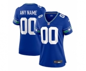 Women's Seattle Seahawks ACTIVE PLAYER Custom Royal Throwback Football Stitched Jersey(Run Small)