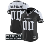 Women's Seattle Seahawks Active Player Custom Black Alternate 2025 F.U.S.E. 'Gothic Rain City Shadows Edition' Vapor Untouchable Limited Football Stitched 
