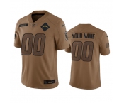 Men's Los Angeles Chargers Active Player Custom 2023 Brown Salute To Service Limited Football Stitched Jersey