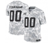 Men's Los Angeles Chargers Active Player Custom 2024 F.U.S.E Arctic Camo Salute To Service Limited Stitched Football Jersey