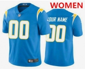 Women's Los Angeles Chargers Customized Electric 2020 New Blue Vapor Untouchable Stitched Limited Jersey