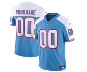 Men's Tennessee Titans Active Player Custom Blue White 2023 F.U.S.E. Vapor Limited Throwback Football Stitched Jersey