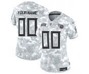 Women's Tennessee Titans Active Player Custom 2024 F.U.S.E Arctic Camo Salute To Service Limited Stitched Football Jersey