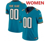 Women's Jacksonville Jaguars Active Player Custom Teal 2024 F.U.S.E. Prowler Throwback Vapor Limited Stitched Football Jersey