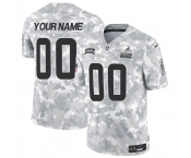 Men's Cleveland Browns Active Player Custom 2024 F.U.S.E Arctic Camo Salute To Service Limited Stitched Football Jersey