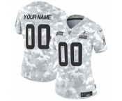 Women's Cleveland Browns Active Player Custom 2024 F.U.S.E Arctic Camo Salute To Service Limited Stitched Jersey
