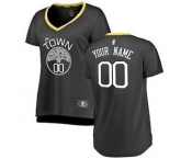Women's Golden State Warriors Black Custom Basketball Jersey