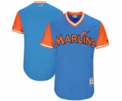 Men's Miami Marlins Customized Royal 2017 Little League World Series Players Weekend Jersey