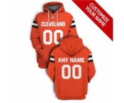 Men's Cleveland Browns Active Player Custom 2021 Orange Pullover Football Hoodie