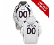 Men's Denver Broncos Active Player Custom 2021 White Pullover Football Hoodie