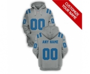 Men's Detroit Lions Active Player Custom 2021 Grey Pullover Football Hoodie