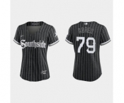 Women Chicago White Sox Jose Abreu Black 2021 City Connect Replica Jersey
