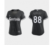 Women Chicago White Sox Luis Robert Black 2021 City Connect Replica Jersey