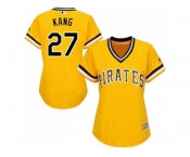Women Pittsburgh Pirates #27 Jung-ho Kang Gold Alternate Stitched MLB Jersey Women Pittsburgh Pirates #27 Jung-ho Kang Gold Alternate Stitched MLB Jersey