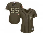 Women Pittsburgh Pirates #55 Josh Bell Green Salute to Service Stitched MLB Jersey Women Pittsburgh Pirates #55 Josh Bell Green Salute to Service Stitched MLB Jersey
