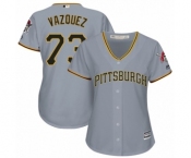 Women's Majestic Pittsburgh Pirates #73 Felipe Vazquez Authentic Grey Road Cool Base MLB Jersey Women's Majestic Pittsburgh Pirates #73 Felipe Vazquez Authentic Grey Road Cool Base MLB Jersey