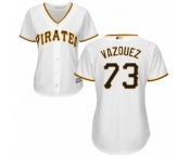 Women's Majestic Pittsburgh Pirates #73 Felipe Vazquez Authentic White Home Cool Base MLB Jersey Women's Majestic Pittsburgh Pirates #73 Felipe Vazquez Authentic White Home Cool Base MLB Jersey