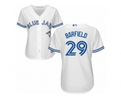 Women Majestic Toronto Blue Jays #29 Jesse Barfield Replica White Home MLB Jersey