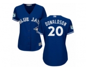 Women's Majestic Toronto Blue Jays #20 Josh Donaldson Authentic Royal Blue 2017 Spring Training Cool Base MLB Jersey Women's Majestic Toronto Blue Jays #20 Josh Donaldson Authentic Royal Blue 2017 Spring Training Cool Base MLB Jersey