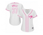 Women's Majestic Toronto Blue Jays #37 Jason Grilli Replica White Fashion Cool Base MLB Jersey