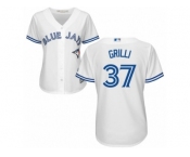 Women's Majestic Toronto Blue Jays #37 Jason Grilli Replica White Home MLB Jersey Women's Majestic Toronto Blue Jays #37 Jason Grilli Replica White Home MLB Jersey