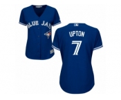Women's Majestic Toronto Blue Jays #7 B.J. Upton Authentic Blue Alternate MLB Jersey Women's Majestic Toronto Blue Jays #7 B.J. Upton Authentic Blue Alternate MLB Jersey