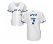 Women's Majestic Toronto Blue Jays #7 B.J. Upton Replica White Home MLB Jersey Women's Majestic Toronto Blue Jays #7 B.J. Upton Replica White Home MLB Jersey