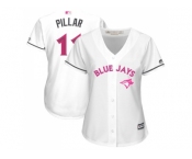 Women's Toronto Blue Jays #11 Kevin Pillar White Mother's Day Cool Base Stitched MLB Jersey Women's Toronto Blue Jays #11 Kevin Pillar White Mother's Day Cool Base Stitched MLB Jersey