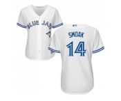 Women's Toronto Blue Jays #14 Justin Smoak White Home Stitched MLB Jersey Women's Toronto Blue Jays #14 Justin Smoak White Home Stitched MLB Jersey
