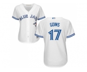 Women's Toronto Blue Jays #17 Ryan Goins White Home Stitched MLB Jersey Women's Toronto Blue Jays #17 Ryan Goins White Home Stitched MLB Jersey