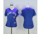 Women's Toronto Blue Jays Blank Majestic Blue 40th Anniversary Patch Cool Base Jersey Women's Toronto Blue Jays Blank Majestic Blue 40th Anniversary Patch Cool Base Jersey