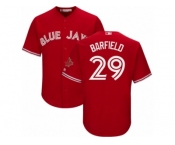 Youth Majestic Toronto Blue Jays #29 Jesse Barfield Replica Scarlet Alternate MLB Jersey