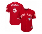 Youth Majestic Toronto Blue Jays #6 Marcus Stroman Authentic Red Canada Day MLB Jersey Youth Majestic Toronto Blue Jays #6 Marcus Stroman Authentic Red Canada Day MLB Jersey