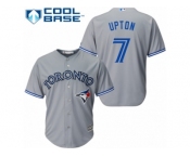 Youth Majestic Toronto Blue Jays #7 B.J. Upton Replica Grey Road MLB Jersey Youth Majestic Toronto Blue Jays #7 B.J. Upton Replica Grey Road MLB Jersey