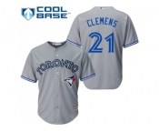 Youth Toronto Blue Jays #21 Roger Clemens Grey Cool Base Stitched MLB Jersey Youth Toronto Blue Jays #21 Roger Clemens Grey Cool Base Stitched MLB Jersey
