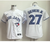 Youth Toronto Blue Jays #27 Vladimir Guerrero Jr. White Limited Stitched Baseball Jersey Youth Toronto Blue Jays #27 Vladimir Guerrero Jr. White Limited Stitched Baseball Jersey