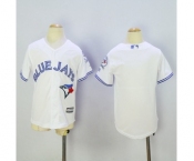 Youth Toronto Blue Jays Blank Majestic White 40th Anniversary Patch Home Cool Base Team Jersey Youth Toronto Blue Jays Blank Majestic White 40th Anniversary Patch Home Cool Base Team Jersey