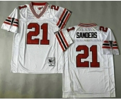 Men's Atlanta Falcons #21 Deion Sanders White 1989 Throwback Jersey