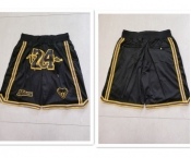 Men's Los Angeles Lakers #24 Kobe Bryant Black Mamba Just Don Swingman Throwback Shorts
