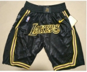 Men's Los Angeles Lakers Black With Lakers 2020 Nike City Edition Stitched Shorts