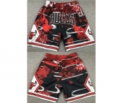 Men's Chicago Bulls Red Black Shorts