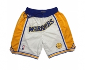 Golden State Warriors 1995-96 White Just Don Shorts Swingman Shorts