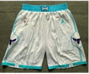 Men's Charlotte Hornets White 2021 Brand Jordan Swingman Stitched NBA Shorts