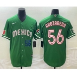 Men's Mexico Baseball #56 Randy Arozarena Number 2023 Green World Classic Stitched Jersey