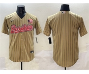 Men's Puerto Rico Baseball Blank Tan 2023 World Baseball Classic Stitched Jersey