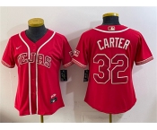 Youth Texas Rangers #32 Evan Carter Red 2026 City Connect Stadium Stitched Baseball Jersey Youth Texas Rangers #32 Evan Carter Red 2026 City Connect Stadium Stitched Baseball Jersey