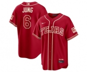 Youth Texas Rangers #6 Josh Jung Red 2026 City Connect Stadium Stitched Baseball Jersey