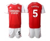 Men's Arsenal F.C #5 Thomas 2026 Red Home Soccer Jersey Suit