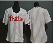 Women's Philadelphia Phillies Blank White Stitched MLB Cool Base Nike Jersey