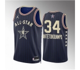 Men 2024 All Star #34 Giannis Antetokounmpo Navy Stitched Basketball Jersey